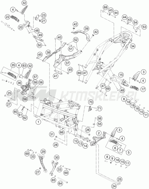 Schemat "rama" do KTM 390 Duke