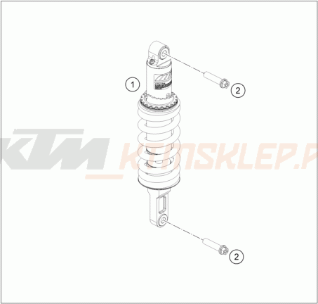 Schemat "amortyzator tył" do KTM 790 Duke