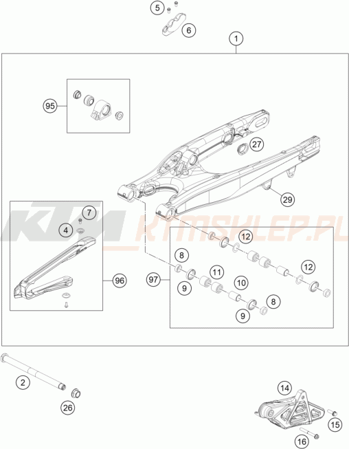 Schemat "wahacz" do KTM 300 XC-W TPI ERZBERGRODEO