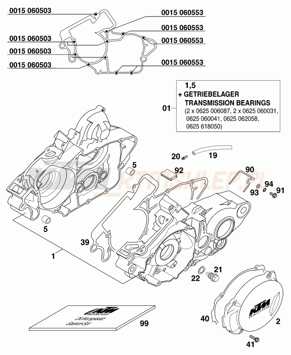 Schemat "kartery" do KTM 125 EXC