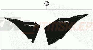 Schemat "naklejki" do KTM 125 EXC