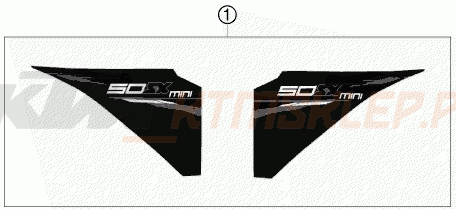 Schemat "naklejki" do KTM 50 SX MINI