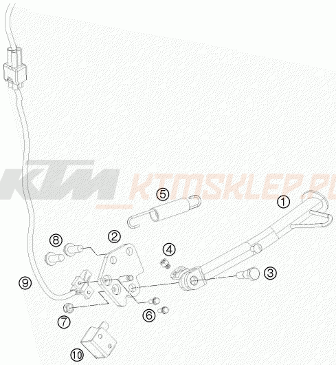 Schemat "stopki postojowe" do KTM 125 DUKE