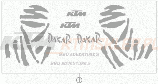 Schemat "naklejki" do KTM 990 ADVENTURE S