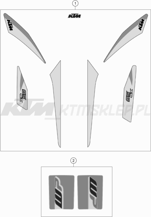 Schemat "naklejki" do KTM 85 SX /14