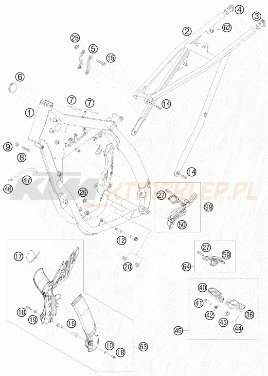 Schemat "rama" do KTM 450 SXS-F