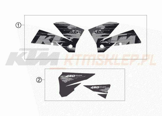 Schemat "naklejki" do KTM 450 SMR