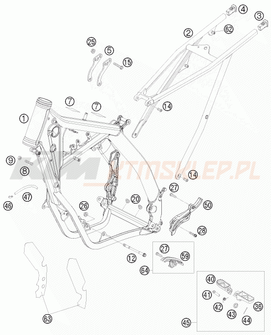Schemat "rama" do KTM 300 XC