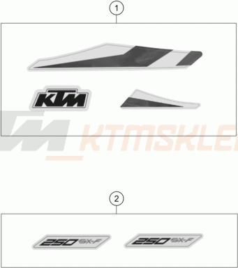 Schemat "naklejki" do KTM 250 SX-F