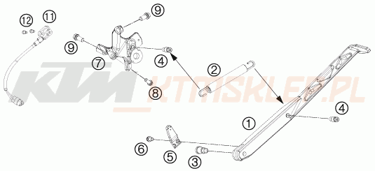 Schemat "stopki postojowe" do KTM 690 DUKE R