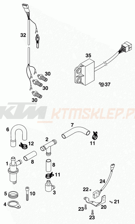 Schemat "ELECTRONIC POWER CONTROL EPC" do KTM 640 LC 4