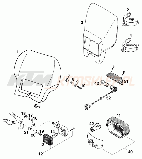 Schemat "oświetlenie" do KTM 300 E-GS WP