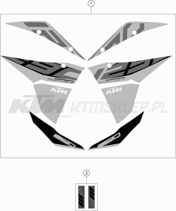 Schemat "naklejki" do KTM 1290 Super Adventure S