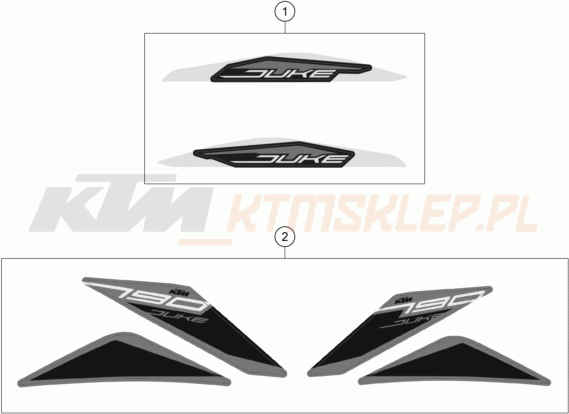 Schemat "naklejki" do KTM 790 Duke