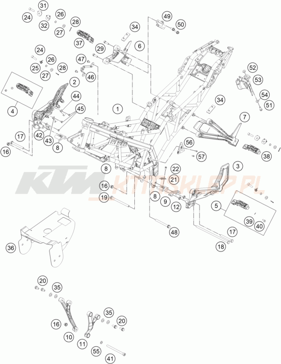 Schemat "rama" do KTM RC 390