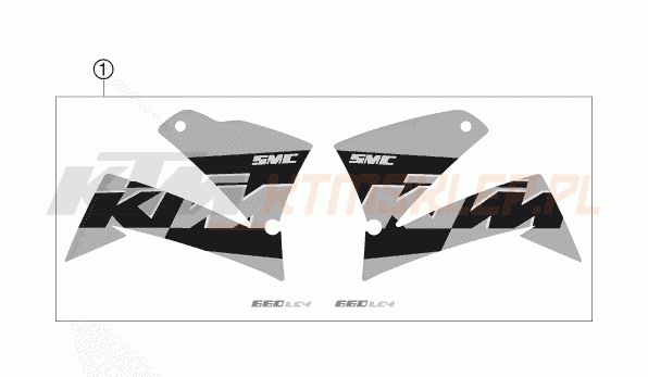 Schemat "naklejki" do KTM 660 SMC
