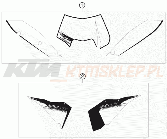 Schemat "naklejki" do KTM 530 EXC