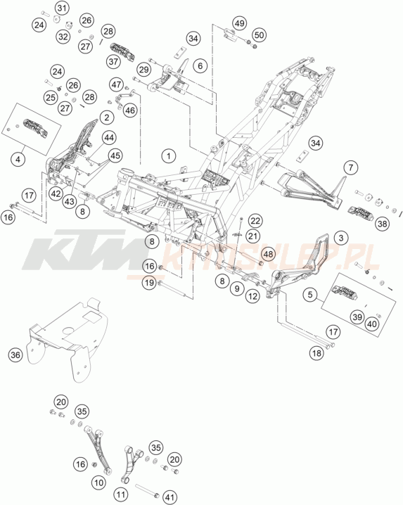 Schemat "rama" do KTM RC 390 WHITE / ABS