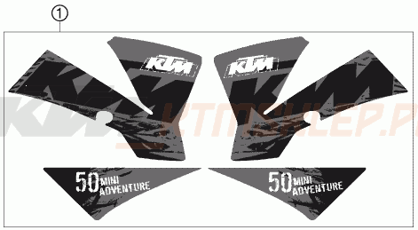 Schemat "naklejki" do KTM 50 MINI ADVENTURE