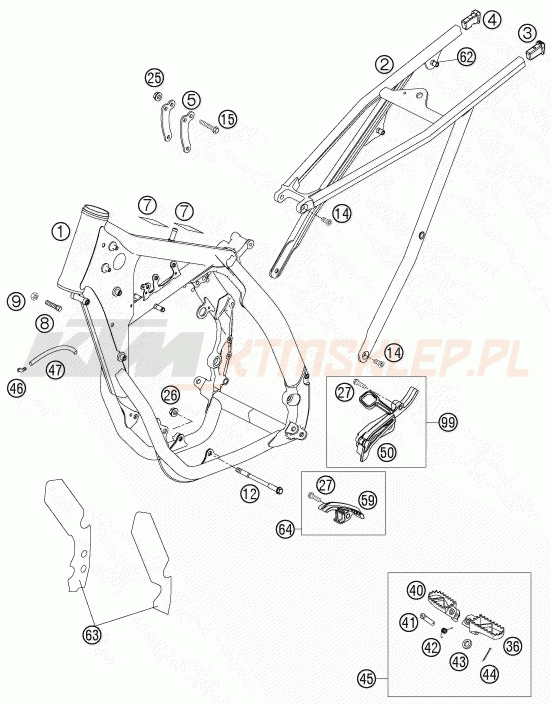 Schemat "rama" do KTM 250 SX-F