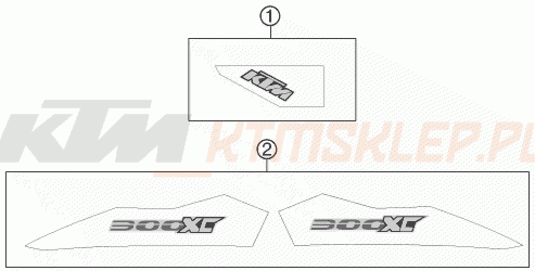 Schemat "naklejki" do KTM 300 XC