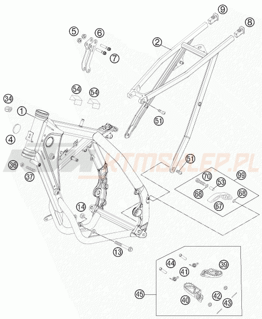Schemat "rama" do KTM 85 SX 17/14