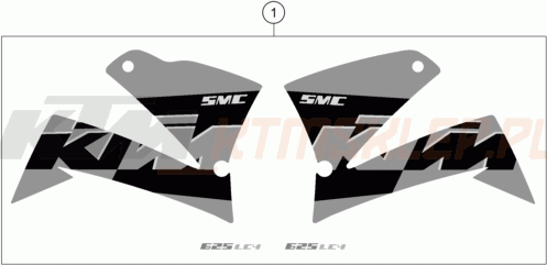 Schemat "naklejki" do KTM 625 SMC