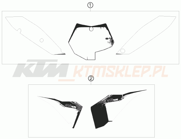 Schemat "naklejki" do KTM 450 SX-F