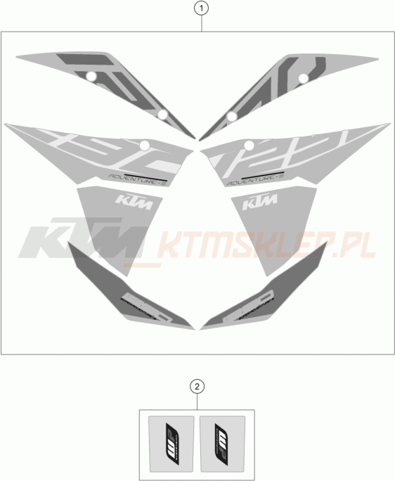 Schemat "naklejki" do KTM 1290 Super Adventure S