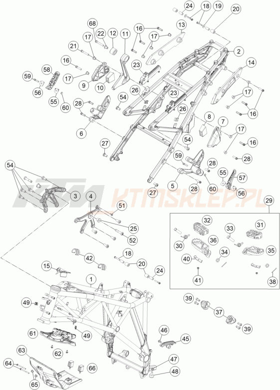 Schemat "rama" do KTM 1190 ADVENTURE R ABS