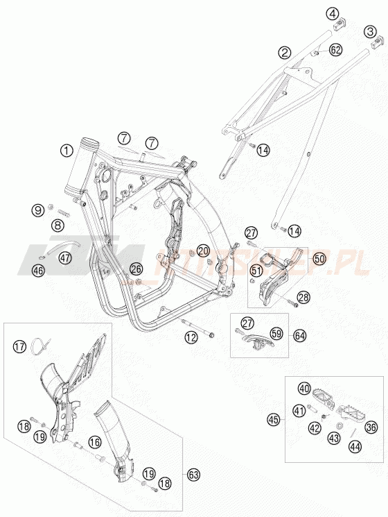 Schemat "rama" do KTM 530 EXC-R SIX-DAYS