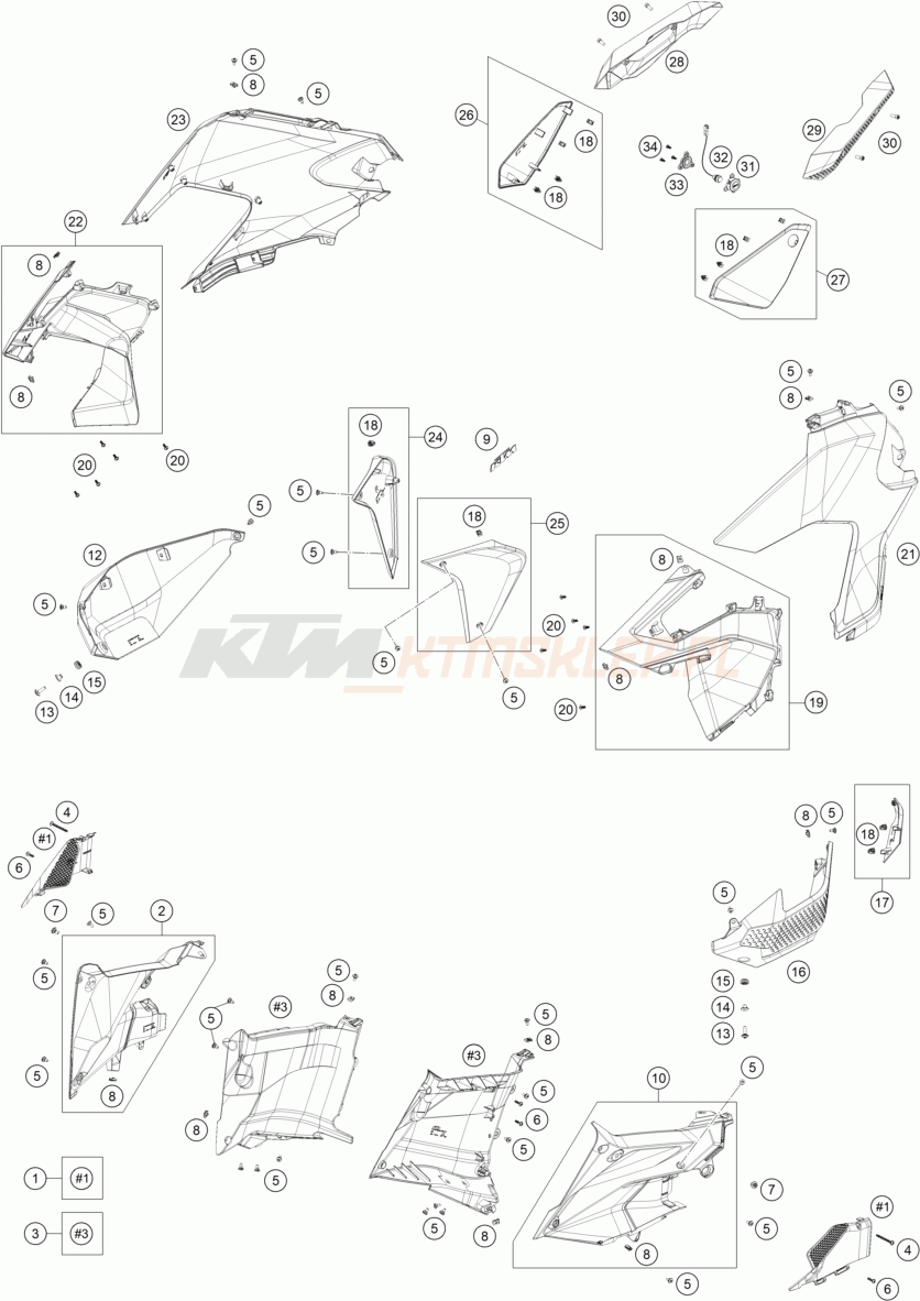 Schemat "SIDE TRIM" do KTM 1290 SUPER ADVENTURE R OT