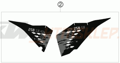 Schemat "naklejki" do KTM 250 SX