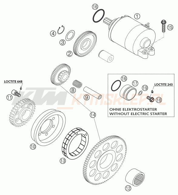 Schemat "rozrusznik" do KTM 450 EXC RACING