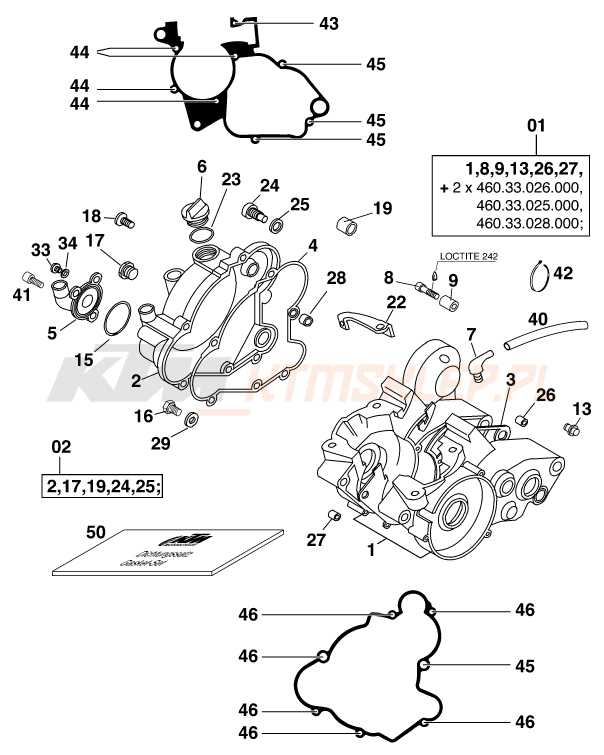 Schemat "kartery" do KTM 65 SX