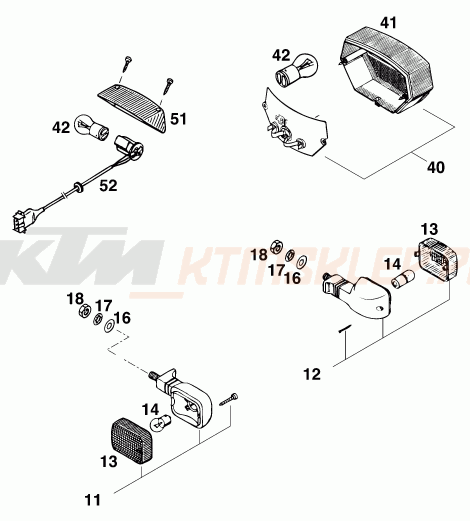 Schemat "oświetlenie" do KTM 300 EXC M/Ö