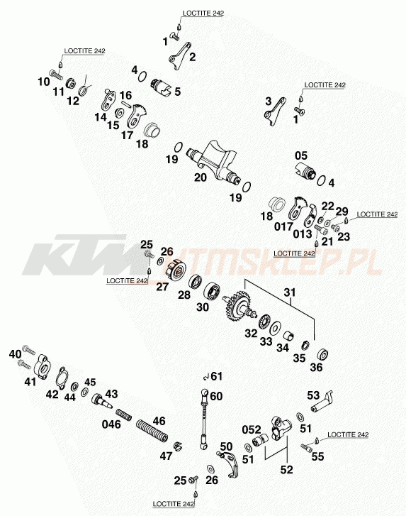 Schemat "zawór wydechowy" do KTM 300 EXC M/Ö