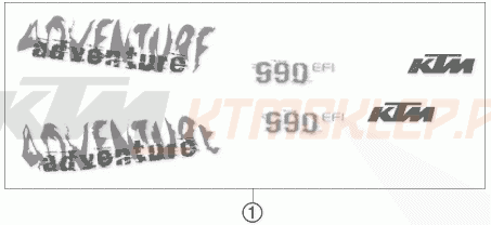 Schemat "naklejki" do KTM 990 ADVENTURE ABS