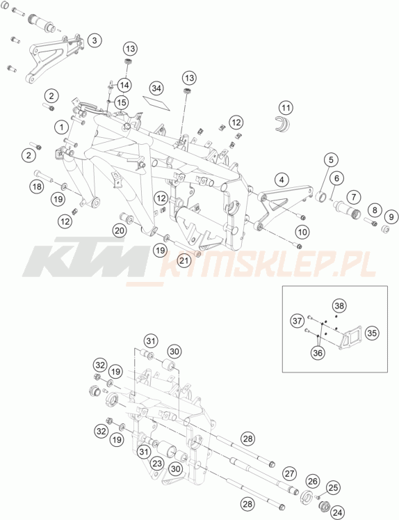 Schemat "rama" do KTM RC 250 R