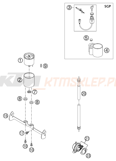 Schemat "system zabezpieczający" do KTM 200 MXC