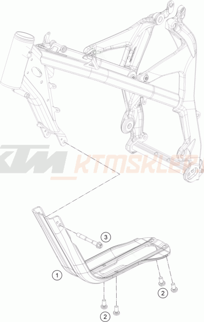 Schemat "osłona silnika" do KTM FREERIDE E-SM
