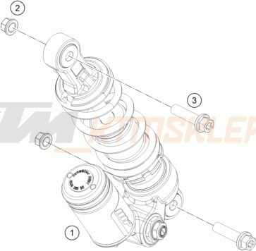Schemat "amortyzator tył" do KTM 50 SX
