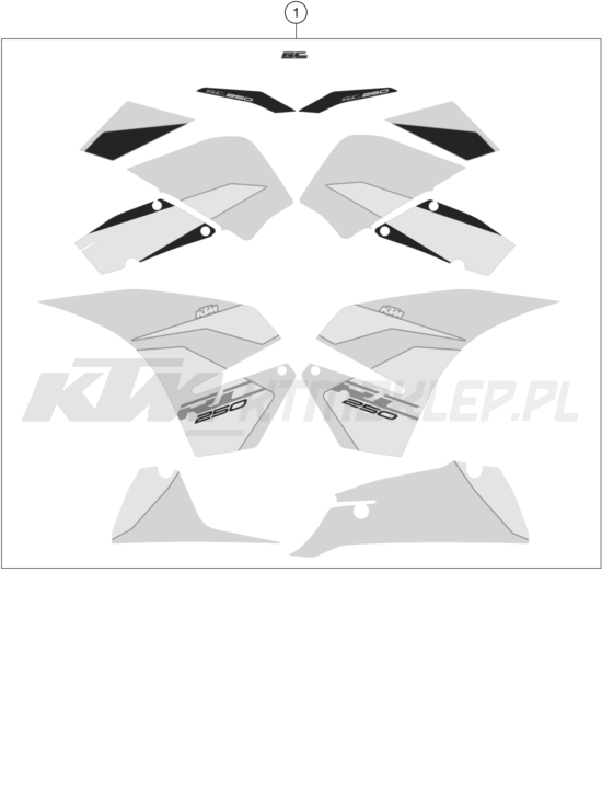 Schemat "naklejki" do KTM RC 250