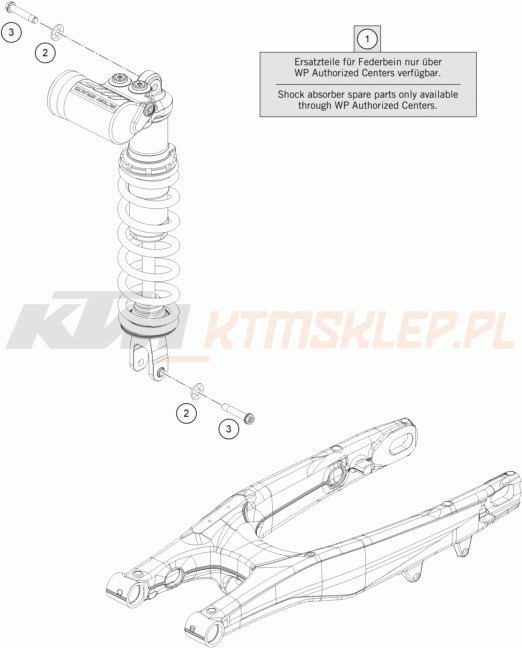 Schemat "amortyzator tył" do KTM 450 RALLY Factory Replica