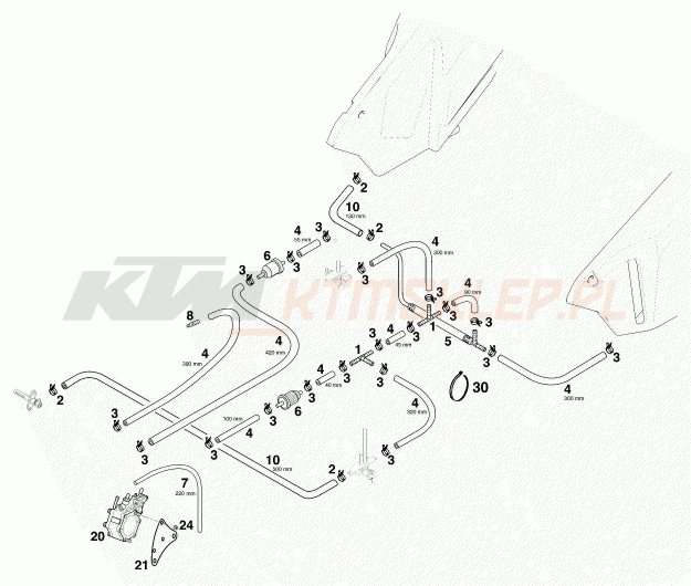 Schemat "układ paliwowy" do KTM 620 SXC WP