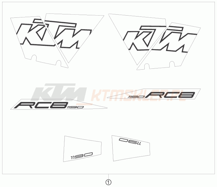 Schemat "naklejki" do KTM 1190 RC8