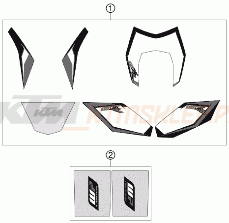 Schemat "naklejki" do KTM 690 SMC R