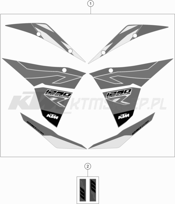Schemat "naklejki" do KTM 1290 Super Adventure R TKC