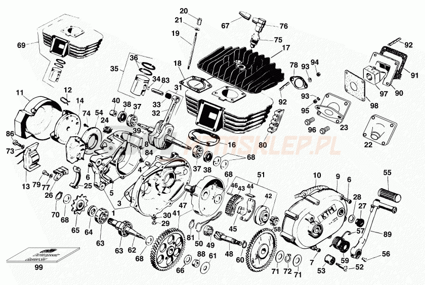 Schemat "kartery" do KTM 50 SX JUNIOR