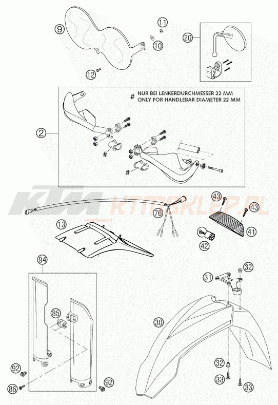 Schemat "akcesoria" do KTM 660 RALLYE FACTORY REPL.